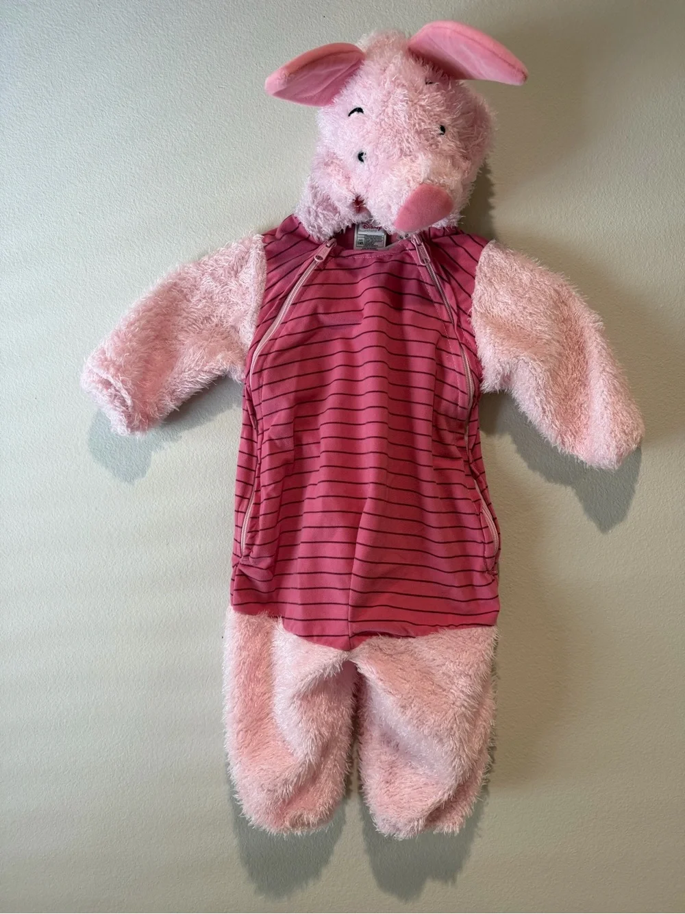 Disney Pink Plush Piglet Costume with 'Hunny' candy pail